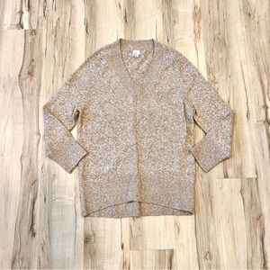 a new day Heathered Tan V-Neck Oversized Sweater - size small